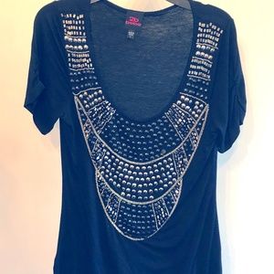 Black beaded shirt